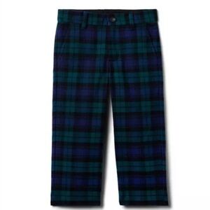 SALE🔥Gap Boys Navy Blue Green Plaid Tartan Pants•Size 6